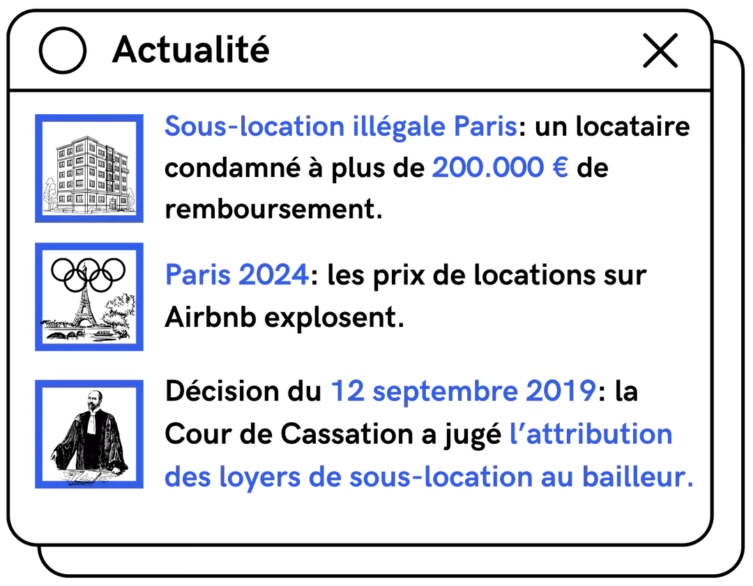 Actualités à propos de la sous-location illégale.